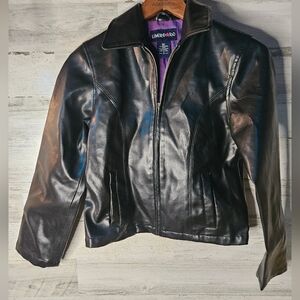 Vintage Limited Too Pleather Jacket Girls Size Medium Black Y2k